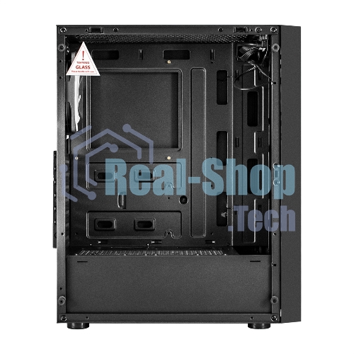 Компьютерный корпус Miditower ExeGate EVO-9211-800NPX (ATX, БП 800NPX с вент. 12см, с окном, 2хUSB+1хUSB3.0, HD аудио, черный, 1 вент. с RGb подсветкой)