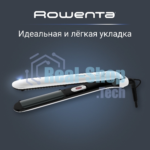 Выпрямитель для волос Rowenta Easyliss Pure SF1628F0 белый/серый, 25 мм, 200 °C, 1 режим