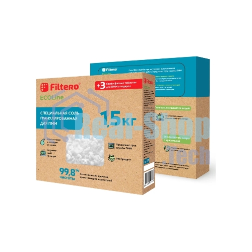 Специальная соль гранулированная Filtero ECOline 1,5 кг + 3 таб., 726