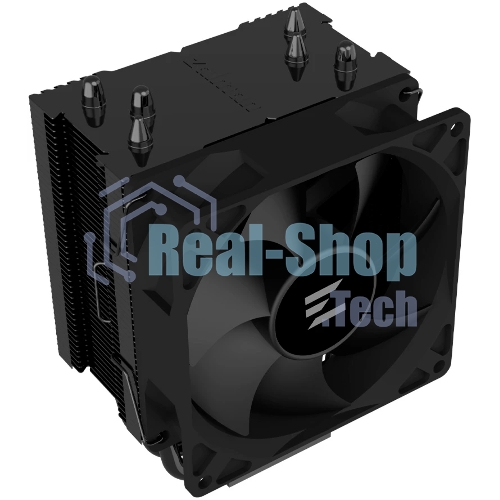Кулер ZALMAN CNPS4X BLACK V2, 92мм FAN, 3 HEAT PIPES, 4-PIN PWM, 800-2000 RPM, 29DBA, HYDRO BEARING, LGA1851/1700, AM5/AM4, screw type installation