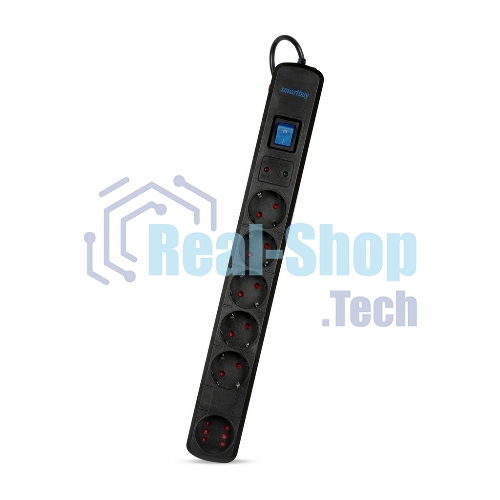 Сетевой фильтр Smartbuy (SBSP-30K-Pro) - 6 роз х3,0 м - черный