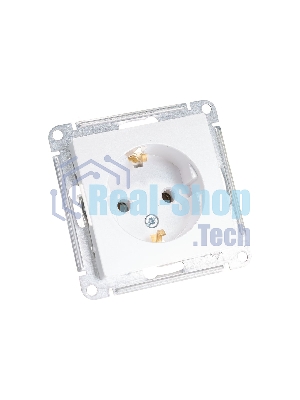 Механизм розетки 1-м СП AtlasDesign с заземл. 16А жемчуг SchE ATN000443
