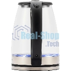 Чайник электрический Starwind SKG4777 1.8 л, 2000 Вт, черный/прозрачный (корпус: стекло)