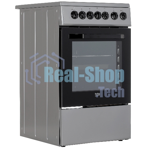 Плита электрическая Beko FFSE57114GS серебристый, конфорок 4 шт, духовка 55 л, 50 см x 85 см x 60 см