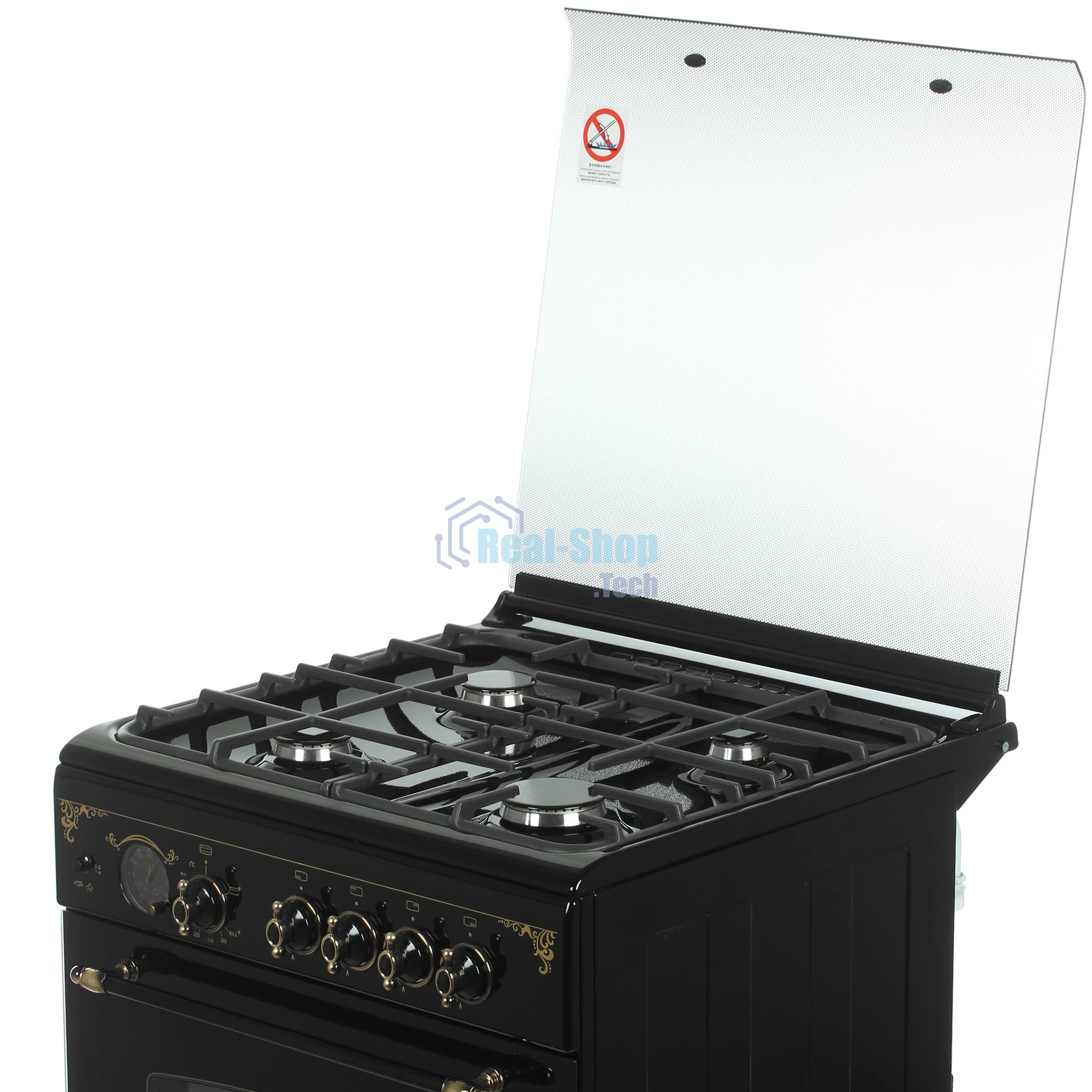 Плита газовая Gefest ПГ 6100-03 0179 черный, конфорок 4 шт, духовка 52 л, 60 см x 85 см x 60 см
