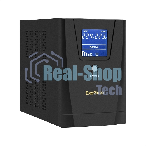 Источник бесперебойного питания ExeGate EP285492RUS SpecialPro Smart LLB-1200.LCD.AVR.C13.RJ.USB 1200VA/750W, LCD, AVR, 6*IEC-C13, RJ45/11, USB, черный