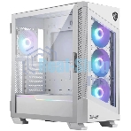 Компьютерный корпус MSI MPG VELOX 100R белый, Global, 2xUSB 3.0, 1xType C, 4x120мм ARGb Fan, ARGb