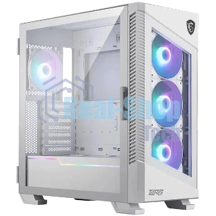 Компьютерный корпус MSI MPG VELOX 100R белый, Global, 2xUSB 3.0, 1xType C, 4x120мм ARGb Fan, ARGb