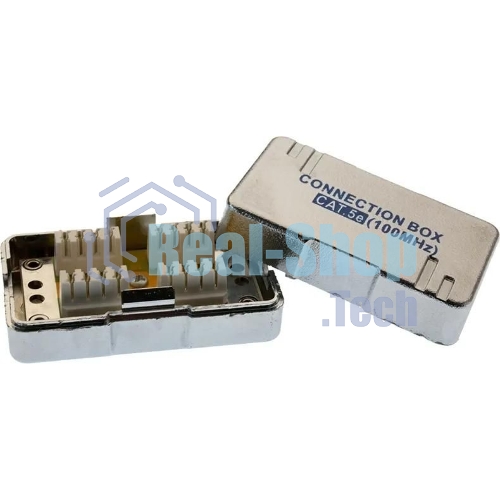 Адаптер Suprlan 10-0314-1, проходн.RJ45 кат.5E UTP, стальной