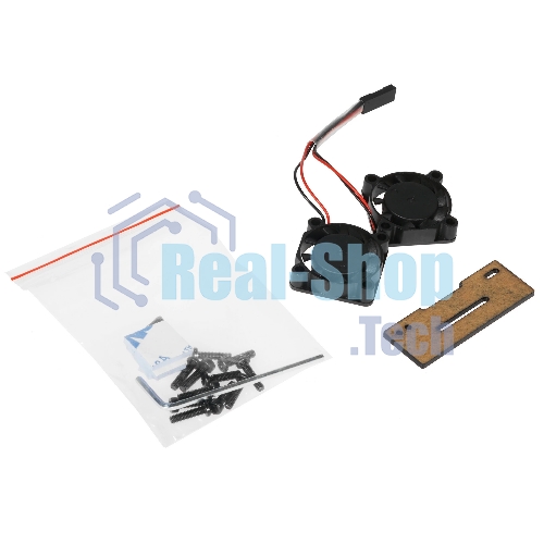 Корпус Qumo Aluminum case with black fan, Raspberry Pi 4, black(RS022)