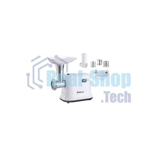 Мясорубка электрическая Sakura SA-6420STW белый, 1500 Вт, 1.4 кг/мин, реверс, защита от перегрузки, насадки - 4