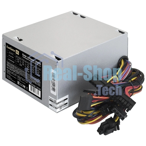 Блок питания ExeGate UN800, 800W, (ATX, SC, 12cm fan, 24pin, 2x(4+4)pin, 2xPCI-E, 5xSATA, 3xIDE, кабель 220V 1,8м с защитой от выдергивания)