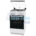 Плита комбинированная Gorenje GK5A21WH белый, конфорок 4 газовых, духовка 68 л, 50 см x 85 см x 59.4 см