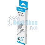 Кабель Maxvi MC-01L white USB-A - microUSB, 2A ток макс. нагрузки 2А, макс. напряжение 5V; стандарт USB 2.0; длина разъема microUSB 8,9 мм, длина кабеля 1м, материал PVC, белый