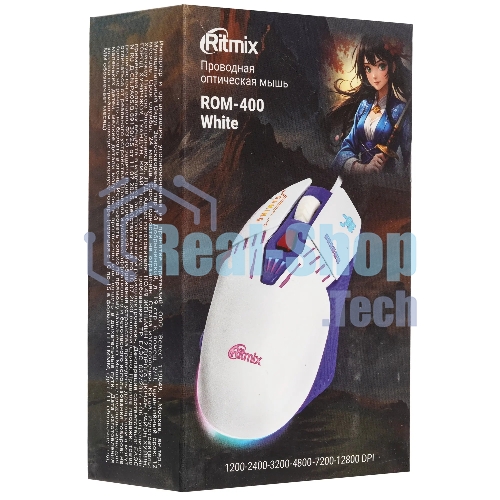 Мышь проводная Ritmix ROM-400 White