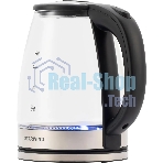 Чайник электрический Starwind SKG4777 1.8 л, 2000 Вт, черный/прозрачный (корпус: стекло)