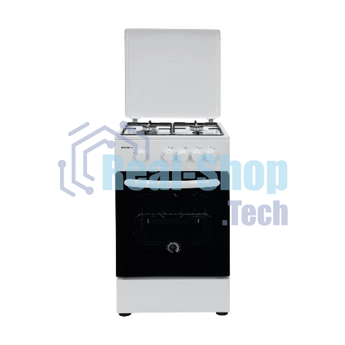 Плита газовая Kraft KF-FSK5301GW белый, конфорок 4 газовых, духовка 58 л, 50 см x 85.5 см x 55.6 см