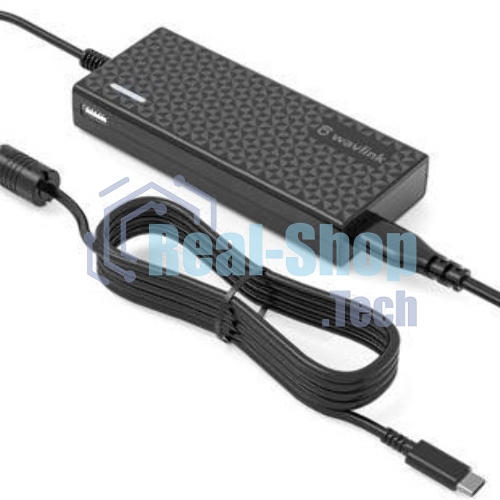 Сетевое зарядное устройство AC Adapter WAVLINK USB Type-C 77W Power Adapter + 1xUSB A charge port (USB-C PD 65W and USB A port 12W charge)