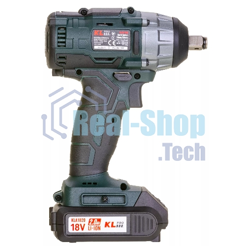 Профессиональный бесщеточный гайковерт аккумуляторный KLPRO KLSS18B-20 (18В, Li-ion-2шт, 2.0Ач, 250Нм, 2 скорости, подсветка,З/У,в кейсе)