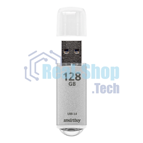 Флешка USB Smartbuy V-Cut Silver (SB128 GbVC-S3), 128Gb, USB 3.0, R/W 75/30, серебристый