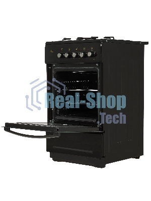 Плита комбинированная Flama RK 2201 B коричневый, конфорок 4 шт, духовка 50 л, 50 см x 85 см x 60 см