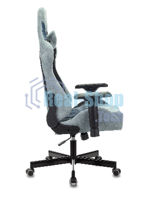 Кресло Бюрократ VIKING 7 KNIGHT BL FABRIC синий, ткань, 120 кг, механизм качания