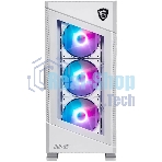 Компьютерный корпус MSI MPG VELOX 100R белый, Global, 2xUSB 3.0, 1xType C, 4x120мм ARGb Fan, ARGb