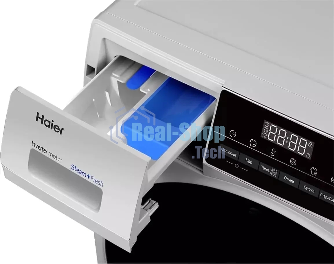 Стиральная машина Haier HWD80-BP14929S серебристый, загрузка фронтальная 8 кг, 1400 об/мин, класс B
