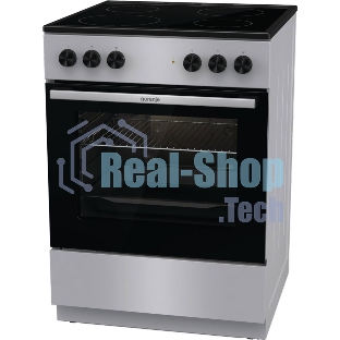 Плита электрическая Gorenje GEC6A11SG серый, конфорок 4 электрических, духовка 65 л, 60 см x 85 см x 60 см