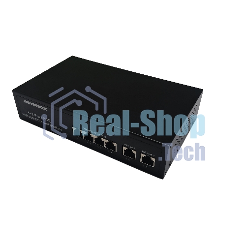 Коммутатор неуправляемый NEOMAX NMS-106PoE-100-S, 6 портов 100 Mbps, 4xPoE, металл