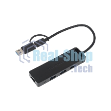 Концентратор Vention CHTBB, USB/USB Type-C, USB, USB Концентратор Vention CHTBB, USB/USB Type-C, USB, USB
