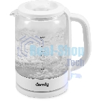Чайник электрический Domfy DSW-EK304 1.7л. 2200Вт белый (корпус: стекло)