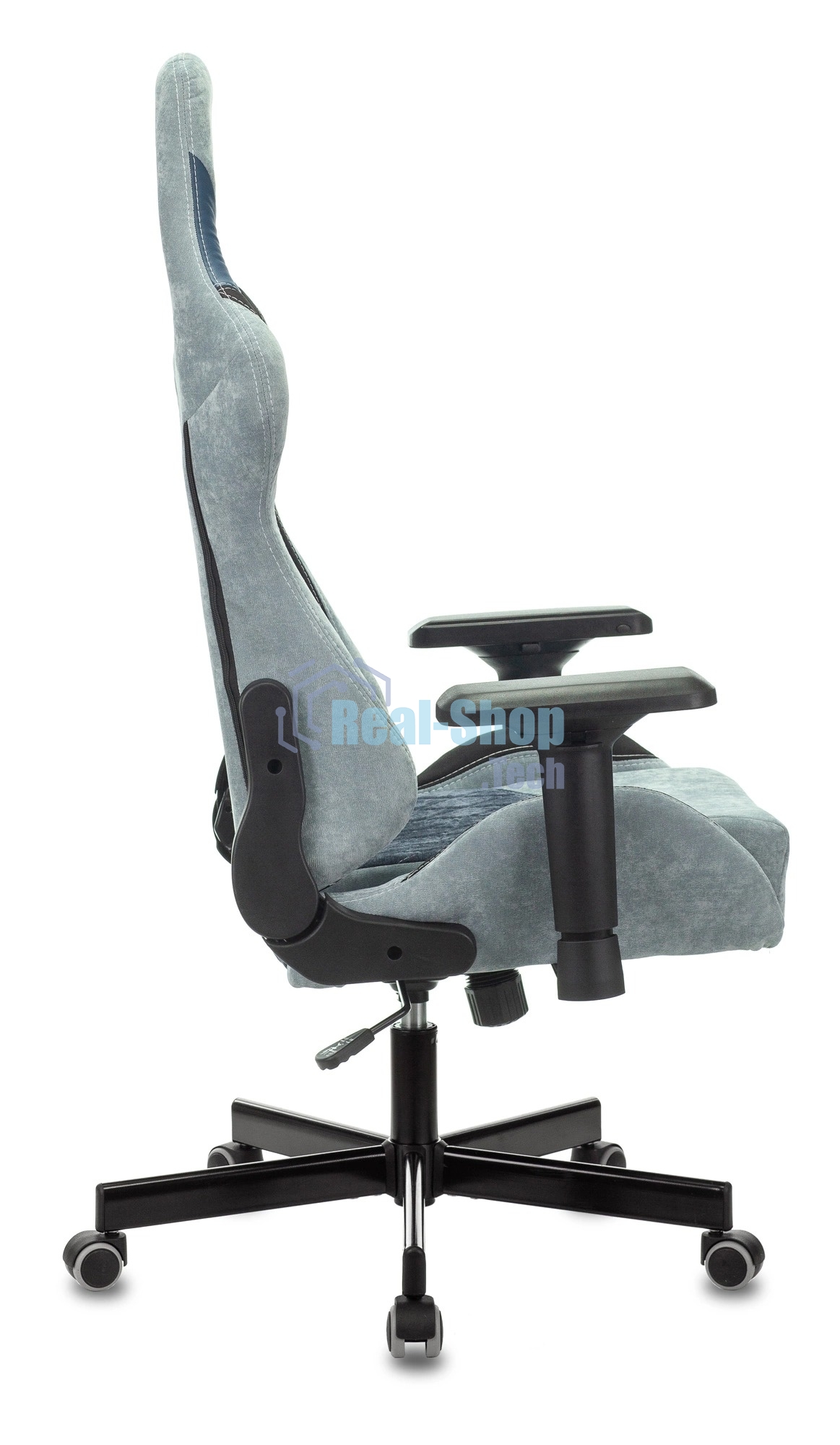 Кресло Бюрократ VIKING 7 KNIGHT BL FABRIC синий, ткань, 120 кг, механизм качания