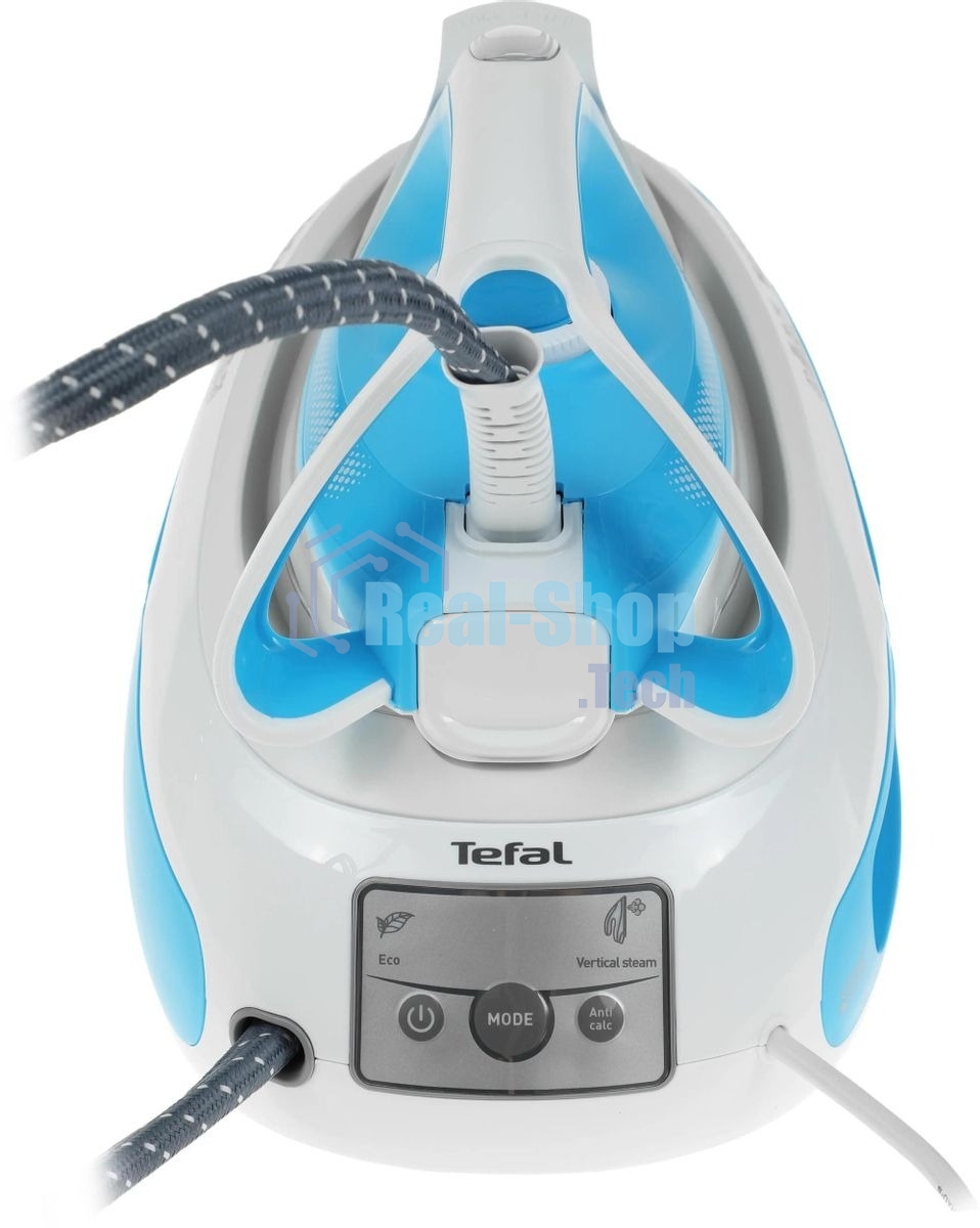 Парогенератор Tefal SV8002E0 голубой/белый, 2800 Вт, 120 г/мин, 380 г/мин, 1800 мл