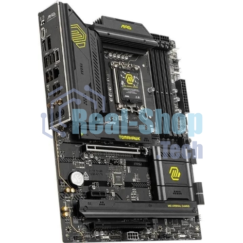Материнская плата MSI MAG B860 TOMAHAWK WIFI, LGA 1851, Intel B860, 4xDDR5, 4xSATA, 3xM.2, 1xPCIe 4.0 x4, 1xPCIe 5.0 x16, 1xDP, 1xHDMI, 1xUSB-C, 1x 5Gb LAN, 4xUSB-A 2.0, 4xUSB-A 3.2 Gen 2, 7.1, 2x3.5 мм, TOSLINK, ATX