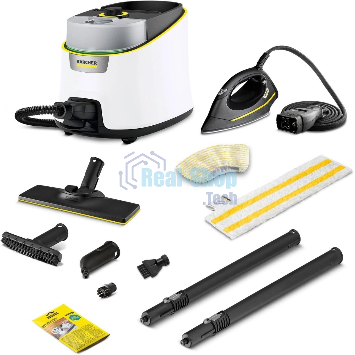 Пароочиститель Karcher SC 4 Deluxe Iron EasyFix белый, напольный, 2200 Вт, 60 г/мин, 1300 мл