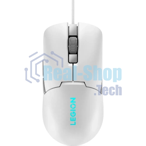 Мышь проводная Lenovo Legion M300s белый, 8000 dpi, USB, кнопки - 6