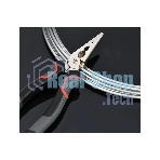 Удлиненные плоскогубцы Deli DL0103 160 мм, Cr-V, эксцентриковый шарнир, антикоррозийное покрытие, трехкомпонентная прорезиненная рукоять