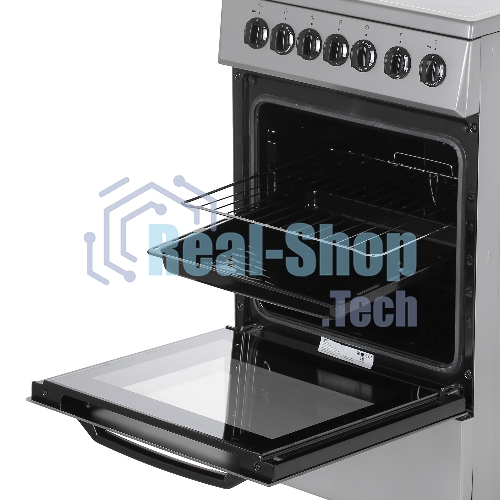 Плита электрическая Beko FFSE57114GS серебристый, конфорок 4 шт, духовка 55 л, 50 см x 85 см x 60 см