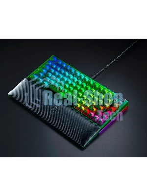 Клавиатура Razer BlackWidow V4 75% Orange Switch Phantom Green Edition проводная, USB Type-A, зелёный