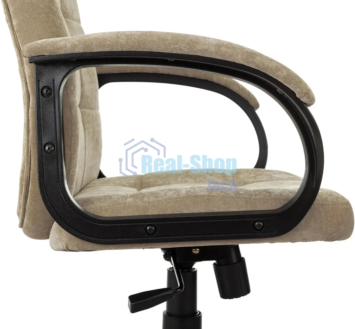 Кресло руководителя Бюрократ CH 002 Fabric Light-21 песочный, крестов. пластик