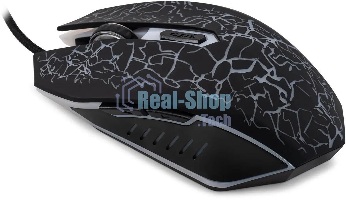 Мышь проводная Oklick 896G черный, 12800 dpi, USB, кнопки - 5