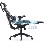 Кресло Cactus CS-CHR-MC01-GYBK серый, сетка, подголовник