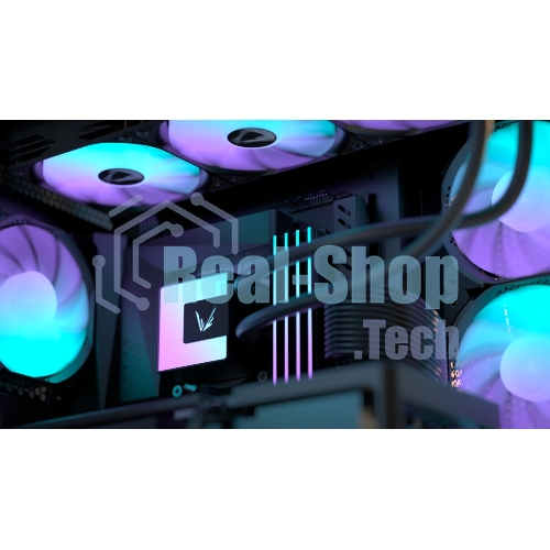 Кулер с водяным охлаждением Formula V Line ICE JET GLOW 360 BK, 360мм, 3x120мм, ARGB fans, LGA115X/1200/1700/1851, AM4/AM5