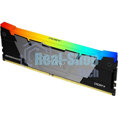 Оперативная память Kingston Fury Renegade, DDR4, 8GB (1x8GB), 3600MHz, CL16, DIMM, с радиатором, RGB, серебристый/черный