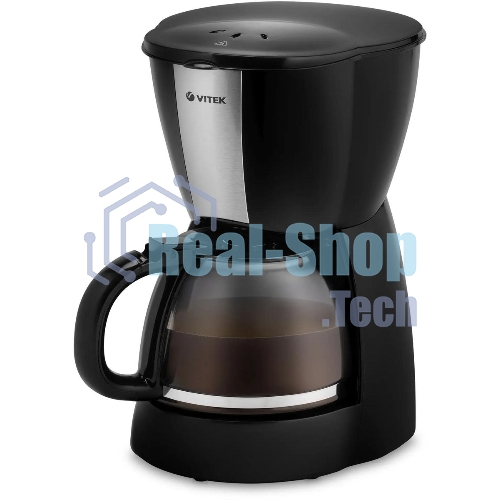 Кофеварка капельная Vitek VT-1503 черный, исп. кофе - молотый, 1.2 л, 900 Вт.