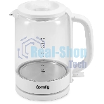 Чайник электрический Domfy DSW-EK304 1.7л. 2200Вт белый (корпус: стекло)