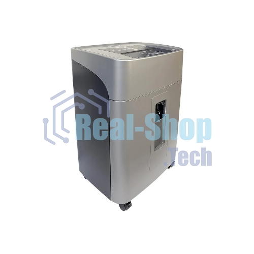 Шредер Office Kit SA375 серый/черный с автоподачей (секр.P-4) фрагменты 375лист. 42лтр. скрепки скобы пл.карты CD
