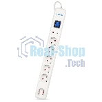 Сетевой фильтр Smartbuy (SBSP-50W-Pro) - 6 роз х 5,0 м - белый