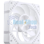 Вентилятор для корпуса JONSBO HF2-120WR Reverse (120x120x25мм, 4-pin PWM, ARGb, 63.3CFM, 29.5dBA, 2200RPM, белый)